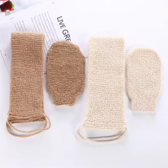 6 Sets Natural Jute Bath Exfoliating Scrub Glove and Band Set