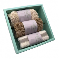 20Sets Organic Cotton Ramie Exfoliating Bath Mitts Set